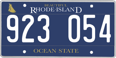 RI license plate 923054