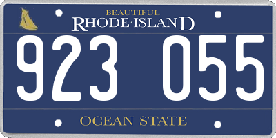 RI license plate 923055