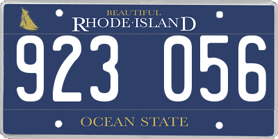 RI license plate 923056