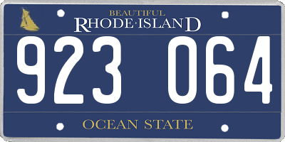 RI license plate 923064