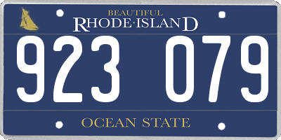 RI license plate 923079