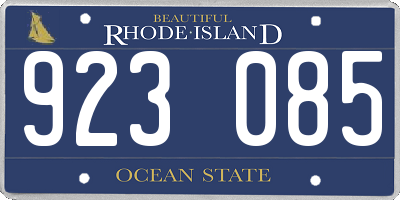 RI license plate 923085