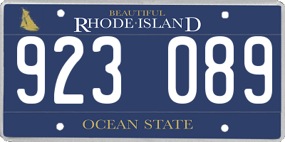 RI license plate 923089