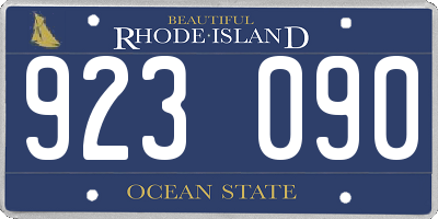 RI license plate 923090
