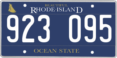 RI license plate 923095