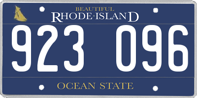 RI license plate 923096