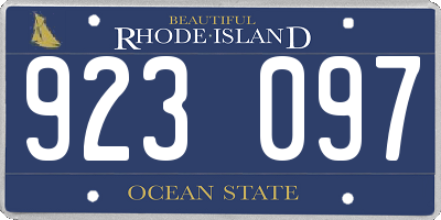 RI license plate 923097