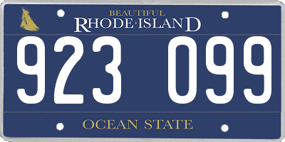 RI license plate 923099