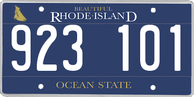 RI license plate 923101