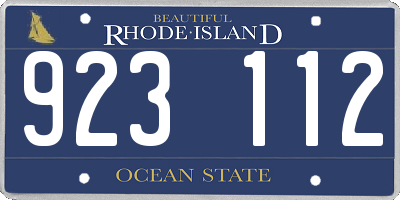 RI license plate 923112