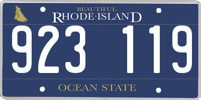 RI license plate 923119