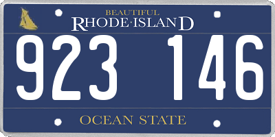 RI license plate 923146