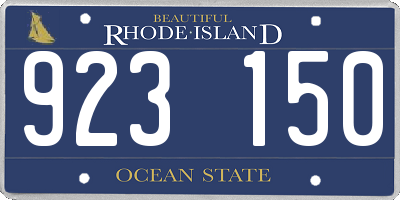 RI license plate 923150