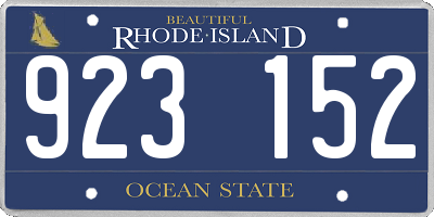RI license plate 923152