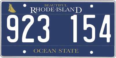 RI license plate 923154