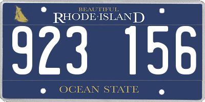 RI license plate 923156