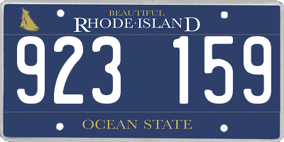 RI license plate 923159