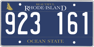 RI license plate 923161
