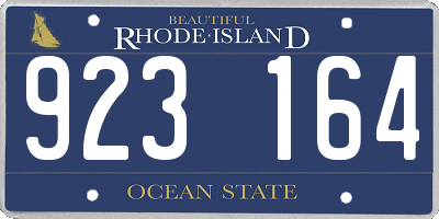 RI license plate 923164