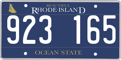RI license plate 923165