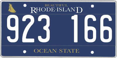 RI license plate 923166