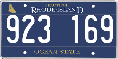 RI license plate 923169