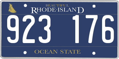 RI license plate 923176