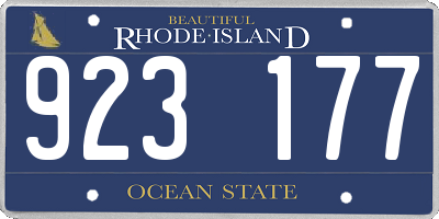 RI license plate 923177