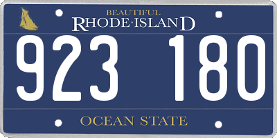 RI license plate 923180