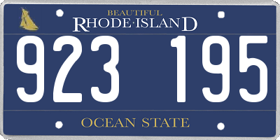 RI license plate 923195