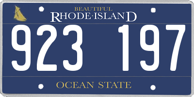 RI license plate 923197