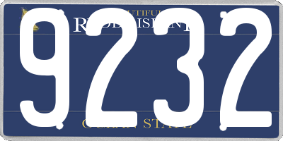 RI license plate 9232