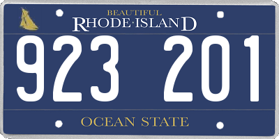 RI license plate 923201