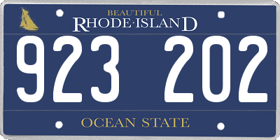 RI license plate 923202