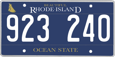 RI license plate 923240