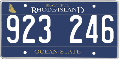 RI license plate 923246