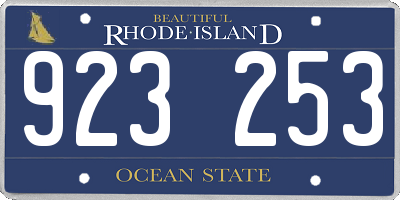 RI license plate 923253