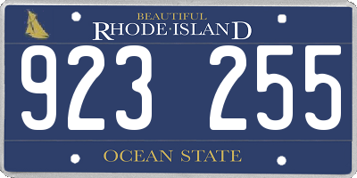 RI license plate 923255