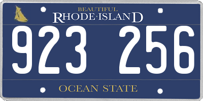 RI license plate 923256