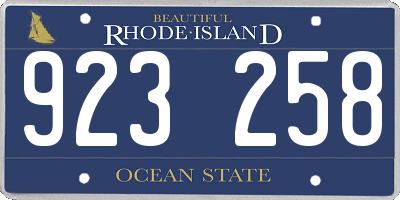 RI license plate 923258