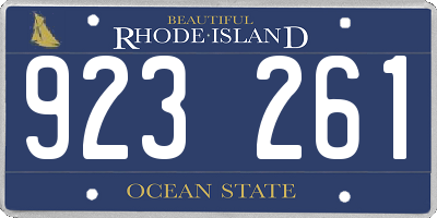 RI license plate 923261