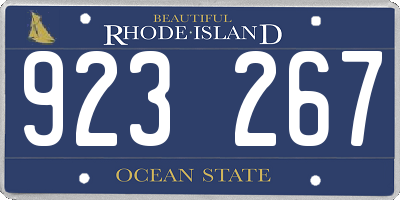 RI license plate 923267