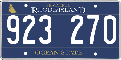 RI license plate 923270