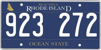 RI license plate 923272