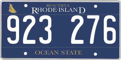 RI license plate 923276