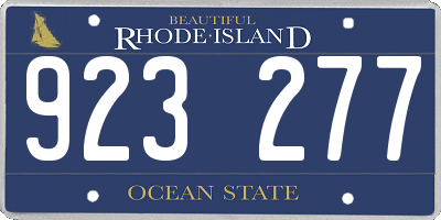 RI license plate 923277