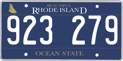 RI license plate 923279