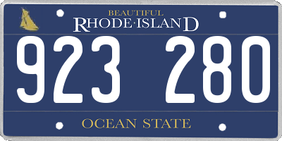 RI license plate 923280