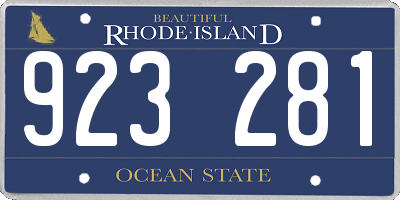 RI license plate 923281