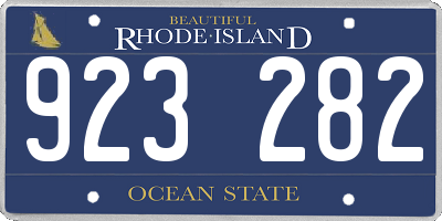 RI license plate 923282
